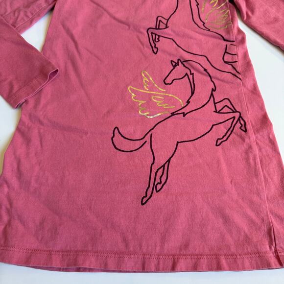 Tea Collection Pegasus Horse Pink Dress Girls 3 - Picture 3 of 10